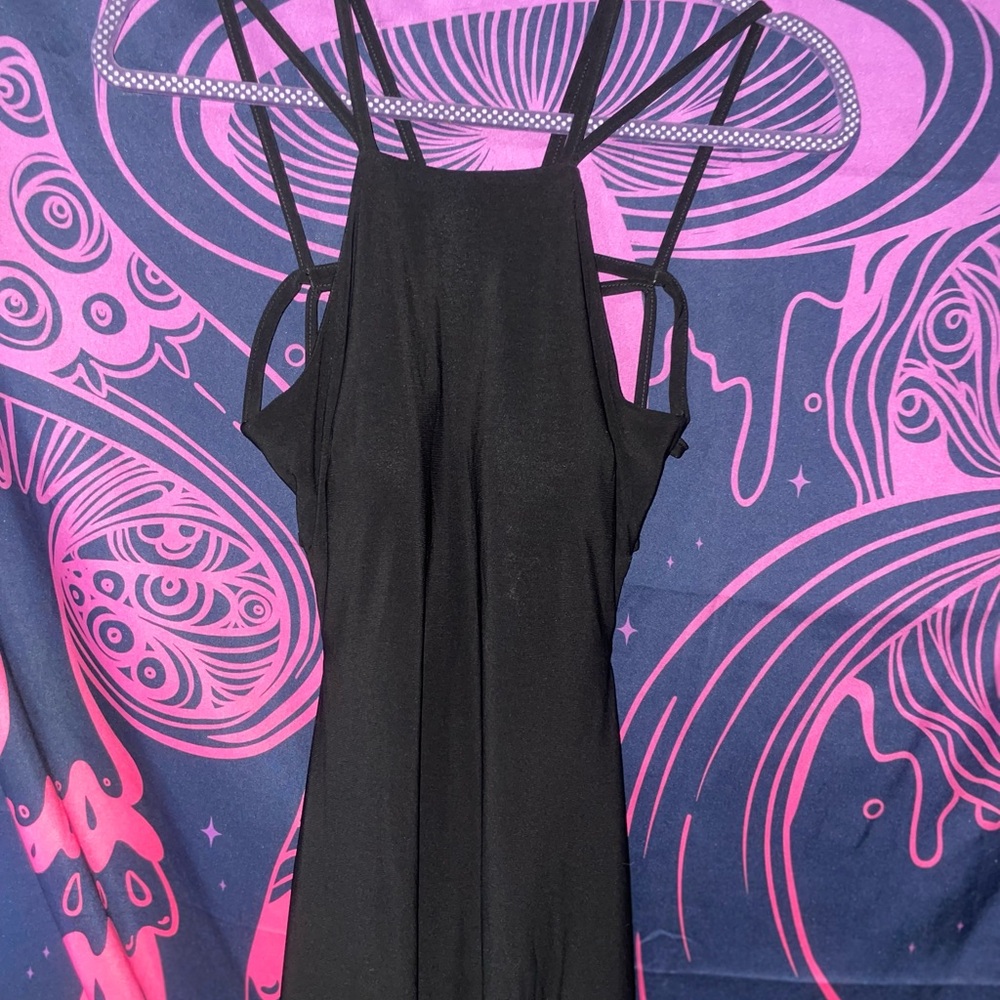Chic Black Strappy Dress